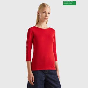 [베네통] Basic boat neck t-shirt 3F_3GA2E16A1_0V3