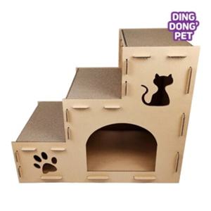 딩동펫 고양이 미니멀 스크래쳐 하우스 캣타워 3단