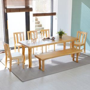 해찬솔 통원목 비담art 8인용 대형식탁세트B 2200