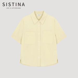 [SISTINA] 인기 쉬어 포켓 반팔 셔츠_AWWSTO21730_LY