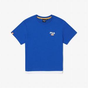 [35%OFF][휠라키즈] 프라모델 그래픽 티셔츠 (FK2RSG2S04X_EBU)