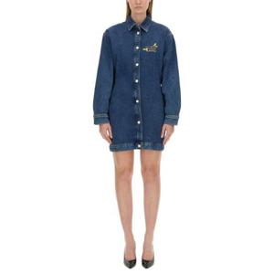 모스키노 진스 여성 블루 데님 미니 드레스 04048223_1282