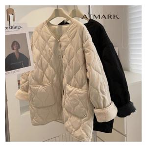 [앳마크]ATMARK (77까지)웨이빙퀼팅털안감노카라점퍼_AA49JP011G