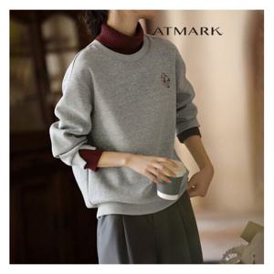[앳마크]ATMARK (77까지)배색포인트터틀넥자수맨투맨_AA49TS015G
