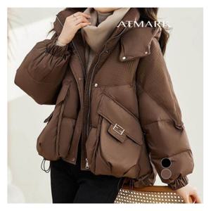 [앳마크]ATMARK (77까지)루즈스퀘어디테일패딩_AA49PD016G