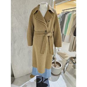 [ZOOC] 알파카 블렌드 핸드메이드 벨티드 코트 (Z244MSG550)