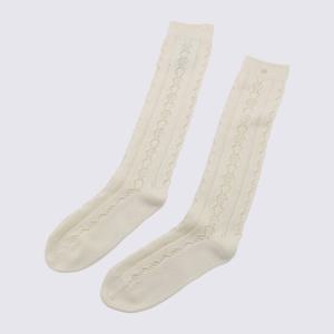 발렌티노 니하이 레이스 패턴 호스 양말 6V0KI02 FAS9581