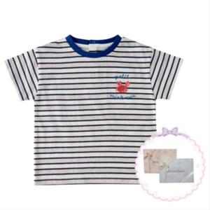 선물추천 [밍크뮤HP]25년S S(NY)쁘띠크랩스트라이프티셔츠 (35315-332-01)