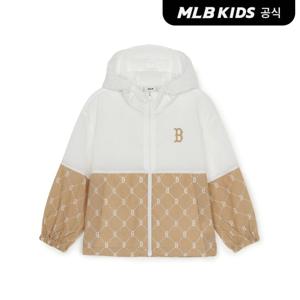 [MLB키즈 공식] 25SS 다이아 모노그램 경량 바람막이 BOS (Beige) 7AWJMD653-43BGS