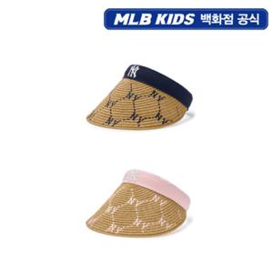 [MLB키즈PG] 다이아 모노그램 라피아 썬캡 2종 택1 (7ASCMD253)
