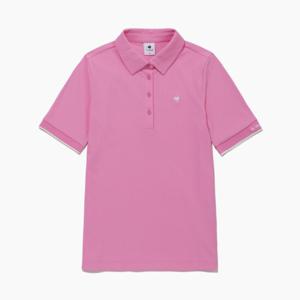 [30%OFF] 르꼬끄골프 여성 소매배색 골지 반팔 티셔츠 (GQ122LTS34)