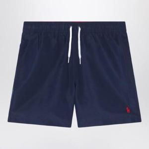 POLO RALPH LAUREN Boxer navy blue swim trunks with logo 323957810002PLQPOLOR-NN