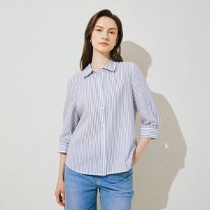 [요하넥스]린넨블렌드 스트라이프 셔츠 Z5B5B103