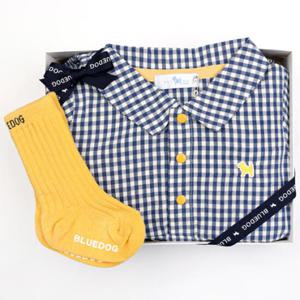 HP블루독베이비25년FW NY)체크SET바디수트 45A7067604