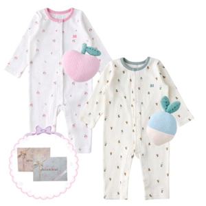 선물추천[밍크뮤HP]25년F W(YE)리틀비트SET우주복+(IV)리본체리SET우주복 2종택일 (35A70-041-08 09)