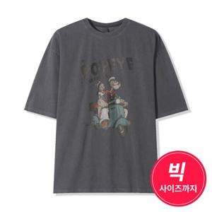 [리빌모아]남자 오버핏 스쿠터 뽀빠이 반팔 티셔츠 AC-TSH-Q072-