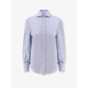 [BRUNELLO CUCINELLI] 라프리마 여성 셔츠 클래식 코튼 위드 모닐리 디테일 MA600MP106 C102 Blu /12