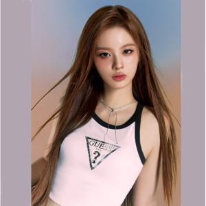 [게스(진)]여성 립배색 빅삼각 나시 YP2K2463