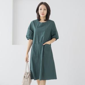 엄마옷 마담4060 바스락스티치원피스썸머 A라인 롱원피스 -ZOP2507027-
