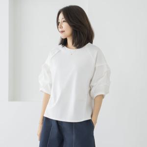 엄마옷 마담4060 모던베이직 모테블라우스썸머 여름 데일리 반팔나시 -ZBL2507089-