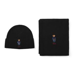 폴로 랄프로렌 머플러 비니 세트 베어 울 PC1044-001