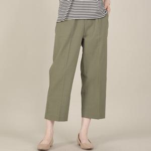 애비뉴투지 엄마옷 린넨 코튼 허리밴딩 여성 여름 크랍 9부 통바지 P08545