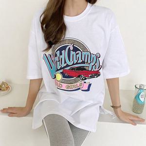 [아이우먼] 월드배드걸박시티셔츠 LIU976M507 빅사이즈