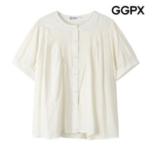 GGPX  노카라 셔링 플레인 블라우스 (GP7SH054F)
