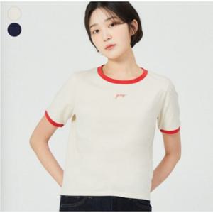 [게스]여성 크롭 링거 게스 스몰로고 반팔티 OP2K8402