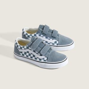 반스 VN000CYARV2 키즈 컬러 띠어리 체커보드 Old Skool 올드스쿨 벨크로 키즈 캔버스화 유아용 아동화