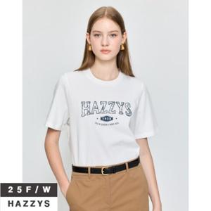 헤지스여성 HSTS5C803 뜨왈 클래식핏 그래픽 티셔츠