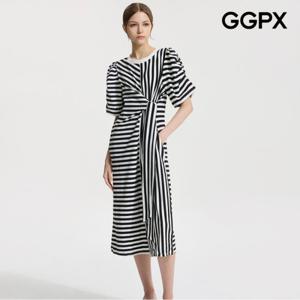 [GGPX] 스트라이프 매듭 퍼프 원피스 (GP7OP053F)
