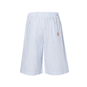 구찌 베어 패치 자수 체크 쇼츠 팬츠 - 블루  738074ZANGD4305