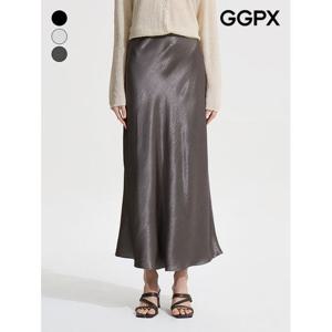 [GGPX]시크 롱라인 샤틴 스커트 (GP7SK010F)