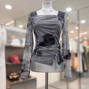 [에고이스트]스트링 포인트 버클장식 슬림 티셔츠 ER3CL363HJ
