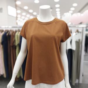 [아니베에프]A56WBL770A 라운드넥 밑단 플레어 티셔츠