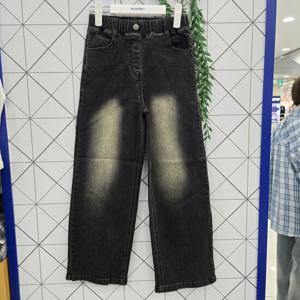 [에꼴리에]에꼴리에 주니어 와이드 빈티지 블랙 워싱진 25C0255_