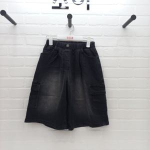 [소이]소이 6.5부 원턱 카고 버뮤다 블랙진(25F0292 BK)_CJ