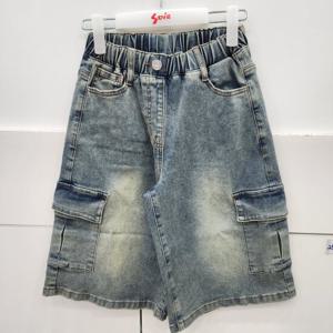 [소이]6.5부 카고 버뮤다 블루진 25F0286-A