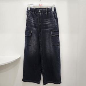 [소이]와이드 카고 블랙진 25F1258-A