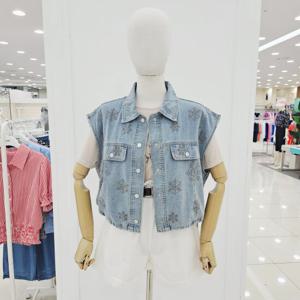 [무자크]MP6WVT01(큐빅데님조끼)_CJ