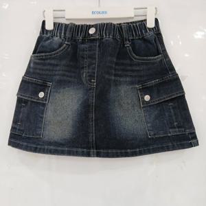 [에꼴리에][모다부평]다크 워싱 빈티지 카고 스커트/25C5882NY