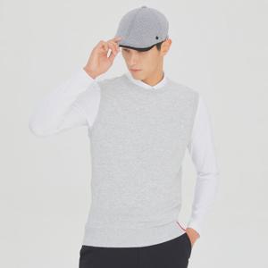 [레노마골프]남성 조직MIX 라운드넥 니트 베스트 RMSVK3251-197