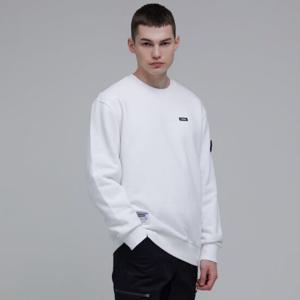 내셔널지오그래픽 N234USW950 폴리카터 스몰 로고 맨투맨 WHITE