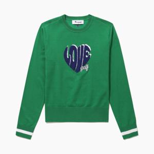 [30%OFF] 르꼬끄골프 여성 원포인트 라운드 스웨터 (GQ122LKP11)