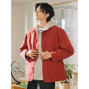 [빈폴멘] 가먼트다잉 워크 재킷  레드 (BC5211C136)