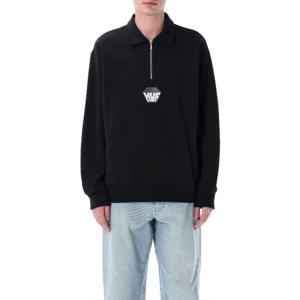 허프 빅 블록 1/4 집업 티셔츠 FL00236 BLACK