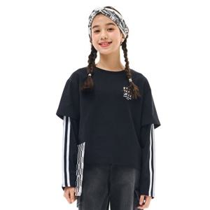 [오션스카이] 여아 소매 레이어드 긴팔티셔츠-EAJG5160B03