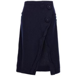 PRADA 맥시 버튼 스플릿 스커트 21435129OF0008