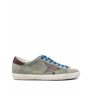 [GOLDEN GOOSE] 남성 스니커즈 슈퍼스타 스웨이드 어퍼 앤 토 레더 스타 힐 GMF00101F007503 82994 GREEN/KENIA /9